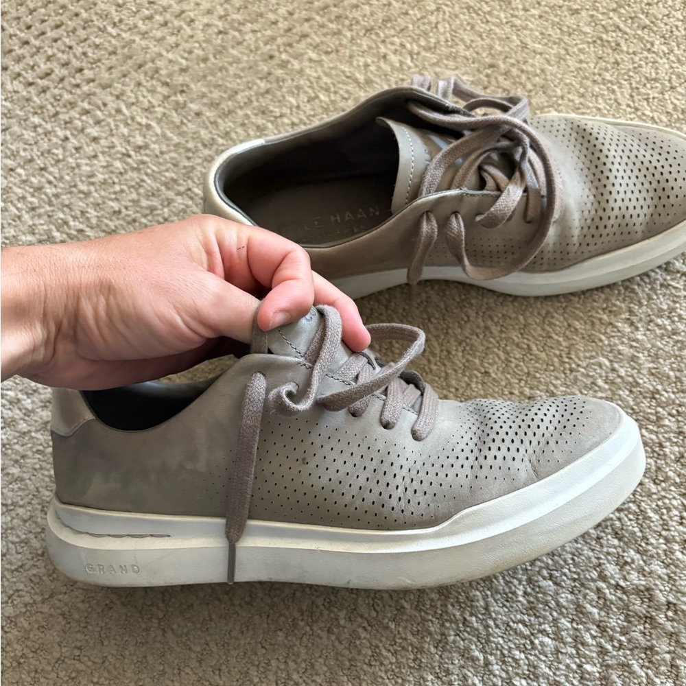 Cole Haan Gray Sneakers Lightweight Knit Design